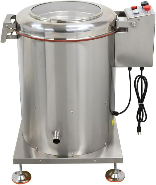 Commercial Salad Spinner 20L(15kg) Electric Salad Dryer Adjustable Speed Vegetable Fruit Meat Dryer Stainless Steel for Resturant Canteens Hotels 110V 750W