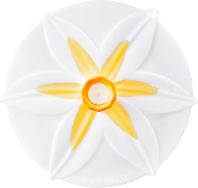 Charles Viancin Silicone Lids - Daffodil Silicone Bowl Covers/Airtight Pan Lid (6 Inch)