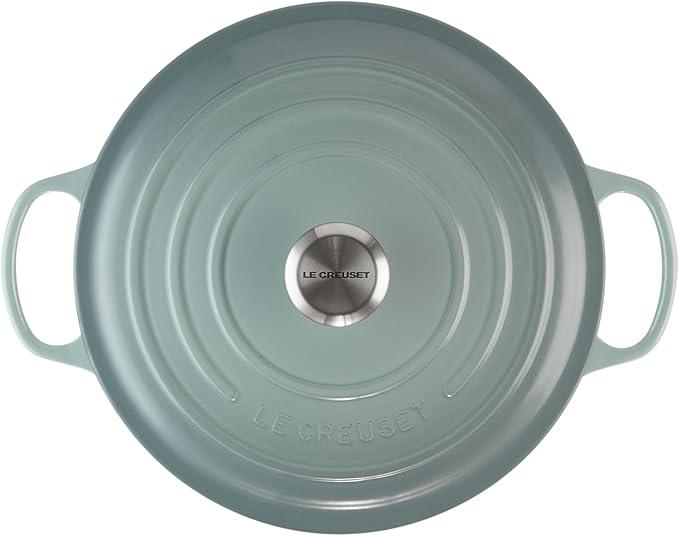 Le Creuset Enameled Cast Iron Signature Round Dutch Oven, 7.25 qt., Sea Salt