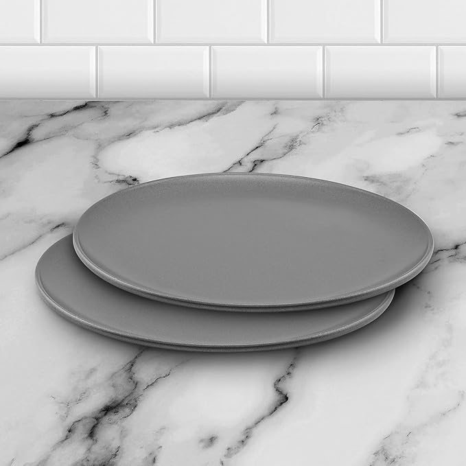 OvenStuff Nonstick 12-inch Pizza Pans, Set of 2, Gray