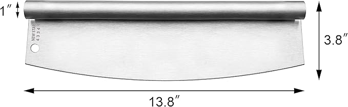 New Star Foodservice 43341 18/8 Stainless Steel Pizza Cutter, 13.75" x 4" Inch, Silver