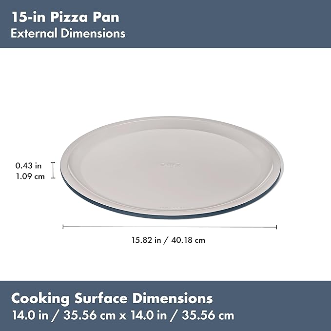 OXO Good Grips Non-Stick Pro Ceramic Coated Metal Bakeware 15” Pizza Pan – Storm Blue