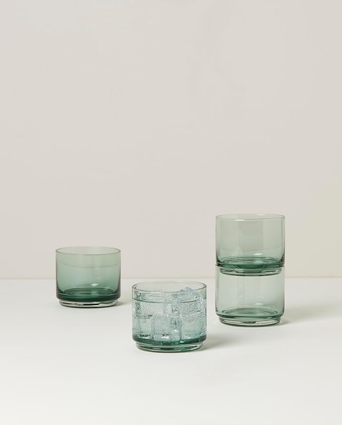Lenox Tuscany Classics Stackable 4Pc Short Glasses, 1.84, Green