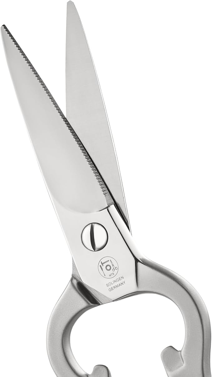 ROBUSO 4-in-1 Kitchen Scissors, Professional Stainless Steel Food Scissors, Dishwasher Safe, Ambidextrous Handles, Handcrafted in Germany