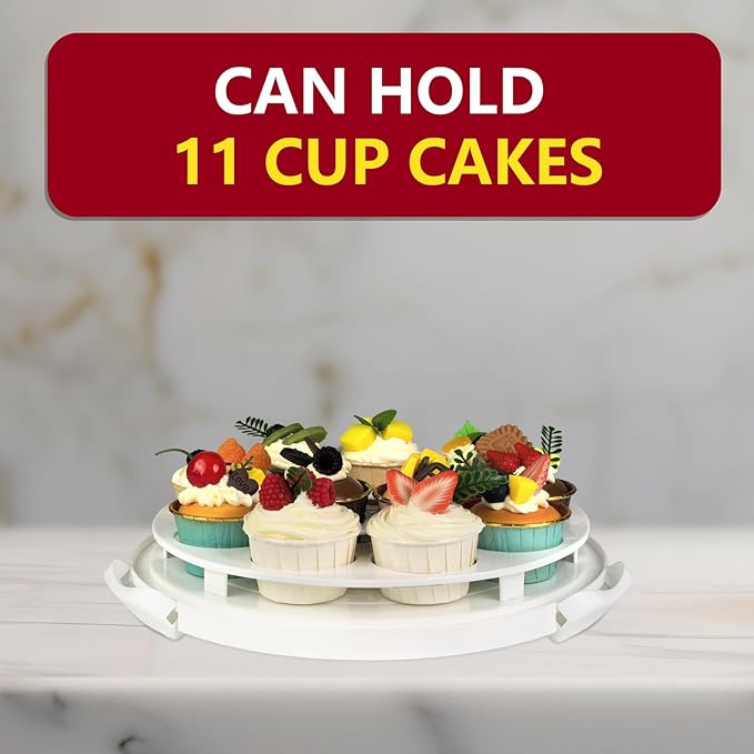 2 Pack Pie Carrier with Lids and Handles, Loadable Cupcake or Pizza Storage Containers, Includes Insulated Bags and Insulated Non-Slip Pads, Perfect for Transportation (Red)