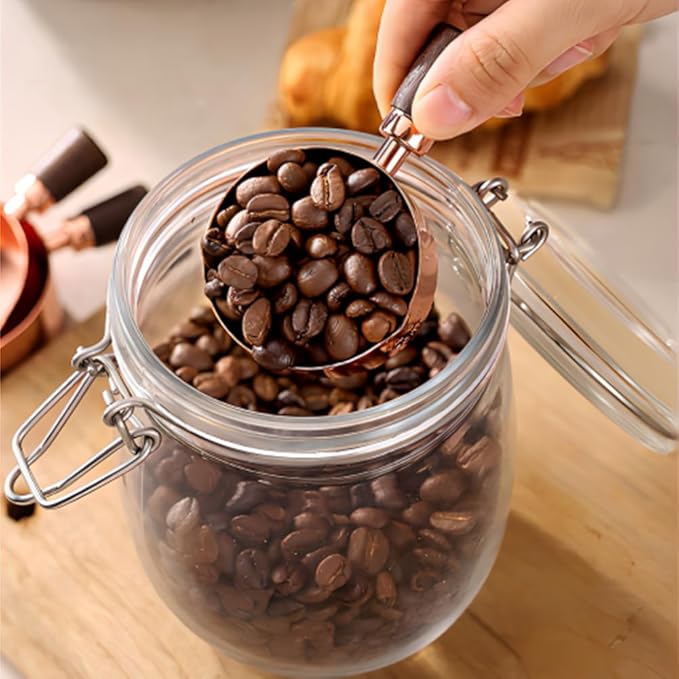 Mini Sauce Pan, Stainless Steel Butter Warmer with Pour Spout and Wooden Handle Rose Gold Melting Pot for Making Sauces, Chocolate Melting, Coffee Tea Soup Warming(1/2cup)