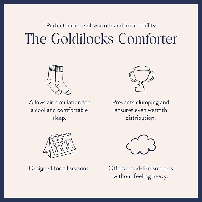 Brooklinen Lightweight Luxury Down Comforter, 100% Natural Canadian Duck Down Duvet Insert - 650 Fill Power, 100% Cotton Shell, Twin/Twin XL Size Comforter for Warm Sleepers