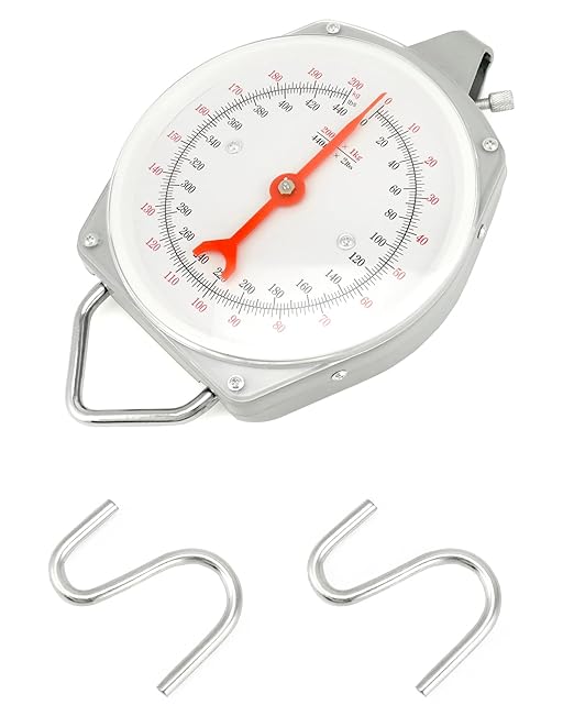 QWORK Precision Hanging Scale, 440lbs / 200kg Capacity, Dual Unit, Heavy Duty
