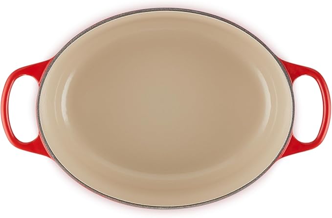Le Creuset Enameled Cast Iron Signature Oval Dutch Oven, 2.75 qt., Cerise