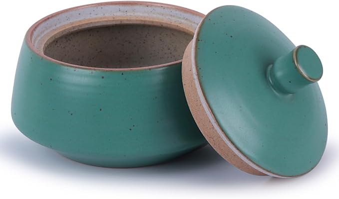 Retro Kitchen Ceramic Canister, 13.53 FL OZ (400 ML) Vintage Food Storage Jar for Tea, Coffee Beans, Herb, Candy, Spices, Nuts (Ancient Green)