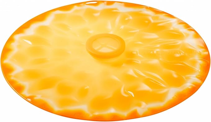 Charles Viancin - Orange Silicone Lid for Food Storage and Cooking - 11''/28cm - Airtight Seal on Any Smooth Rim Surface - BPA-Free - Oven, Microwave, Freezer, Stovetop and Dishwasher Safe