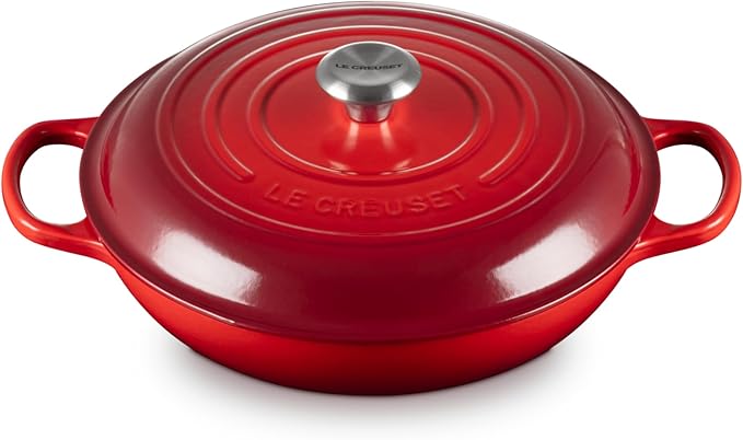 Le Creuset Enameled Cast Iron Signature Braiser, 3.5 qt., Cerise