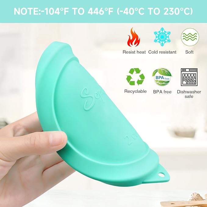 Sophico Round Silicone Storage Cover Lids Replacement for Anchor Hocking and Pyrex Glass Bowls (Container not Included) (MIX-6 PACK)