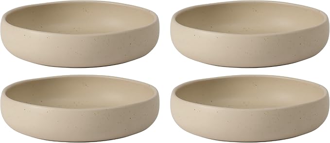 Bloomhouse Corsica Clay 4 Piece Meal, Dinner, Pasta Bowl Set - Cappuccino Cream