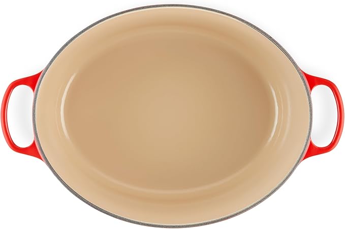 Le Creuset Enameled Cast Iron Signature Oval Dutch Oven, 15.5 qt., Cerise
