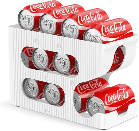 Soda Can Organizer for Pantry/Fridge, Automatic Rolling Pop Can Dispenser/Storage/Holder/Container for Refrigerator, Saving Space Drink Organizer for Fridge, 1 Pack Holds 12 Standard Cans