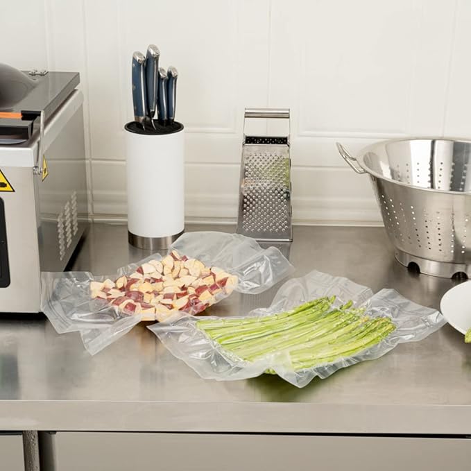 Fresh Hero 16 x 12 Inch Vacuum Sealer Bags, 100 Food Storage Bags - 3 mil Thick, Microwavable, Clear Plastic Sous Vide Bags, Freezable, For Storing Food Or Sous Vide Cooking - Restaurantware