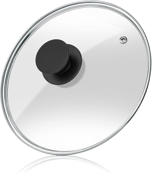 Wadaza Pan Lid 9 Inch - Tempered Glass Pot Lid - Oven Safe Replacement Glass Lid for Frying Pan Wok Pot Skillet