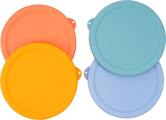 4 Cup Silicone Replacement Lids Storage Cover for Anchor Hocking Glass Bowls (Container not Included) 4 Pack Microwave, Dishwasher and Freezer Safe