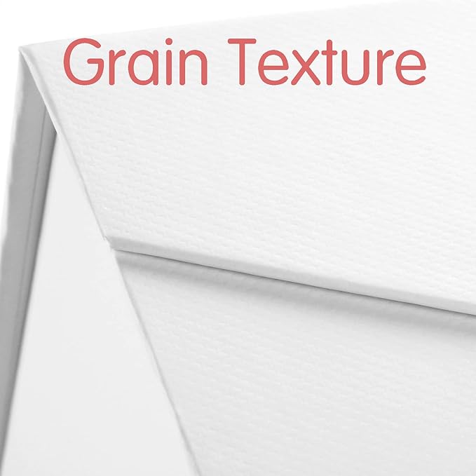 6 White Gift Boxes with Lids for Presents, Magnetic Closure Rectangle Collapsible Gift Boxes, Bridesmaids Proposal Boxes, Wedding, Birthday Gift Packaging (9x6.5x3.8 Inches)