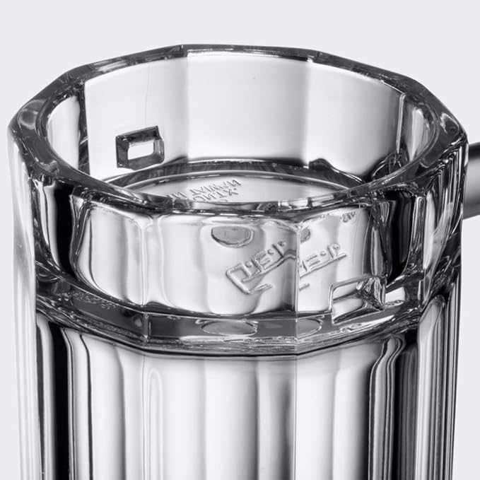 G.E.T. 00086-1-SAN-CL Shatter-Resistant Plastic Beer Mug / Stein, 16 Fluid Ounce, BPA Free (Pack of 12),Clear