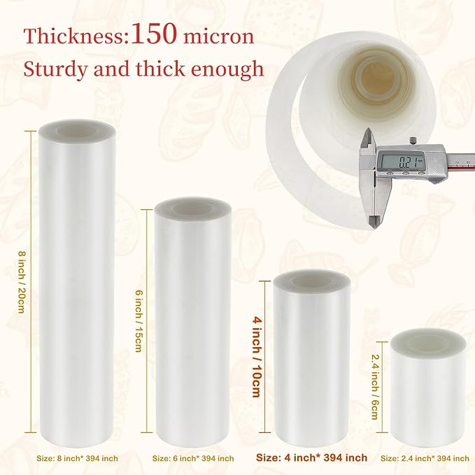 Cake Collar, Transparent Cake Rolls, Clear Cake Strips, DIY Acetate Sheet, Surrounding Edge for Baking Decorate, Chocolate Mousse Cake Elegant Cake Wrapping 4X394 inch