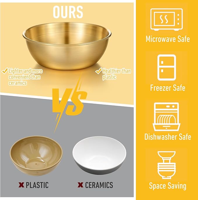 16 Pcs 3.5 inch Stainless Steel Sauce Dishes Mini Individual Saucers Bowl Round Seasoning Dishes Sushi Dipping Bowl Appetizer Plates (Gold)