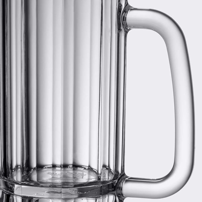 G.E.T. 00086-1-SAN-CL Shatter-Resistant Plastic Beer Mug / Stein, 16 Ounce, BPA Free (Set of 4)