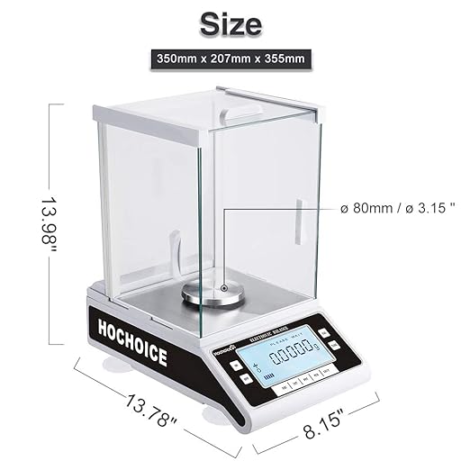 300g/0.1mgLab Scale 0.0001g| Analytical Electronic Balance Lab Precision Weighing Balance Scales Jewelry Scales Calibrated| High Accuracy Electromagnetic Force Sensor
