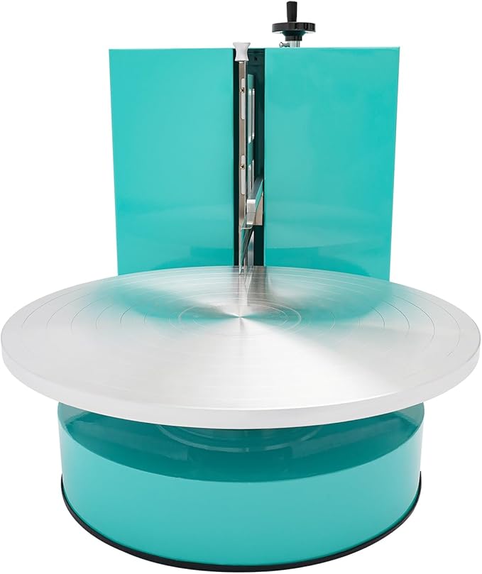 Automatic Cake Decorating Machine, Electronic Cream Coating Spreading Smooth Machine with Graduated Scraper 0-320RPM Rotating Speed,Cake Bread Spreader Machine for 4-16inch Cakes,Green