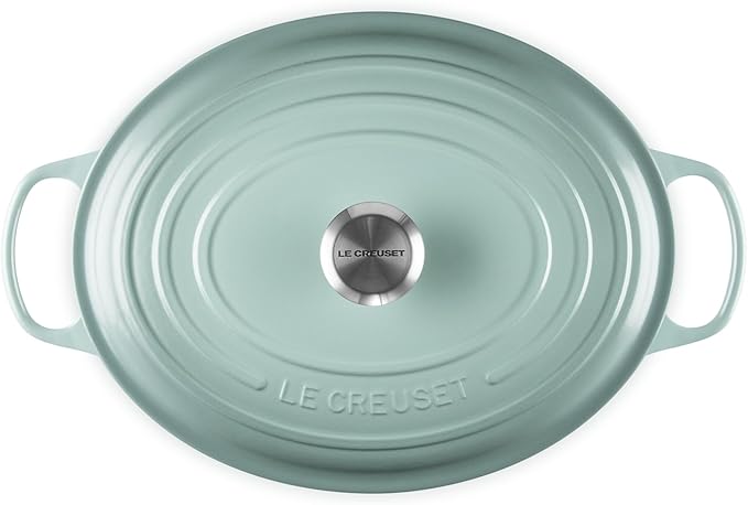 Le Creuset Enameled Cast Iron Signature Oval Dutch Oven, 8 qt., Sea Salt