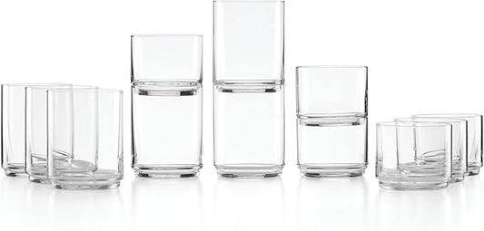 Lenox Tuscany Classics 12Pc Tall & Short Glasses, 5.51, Clear