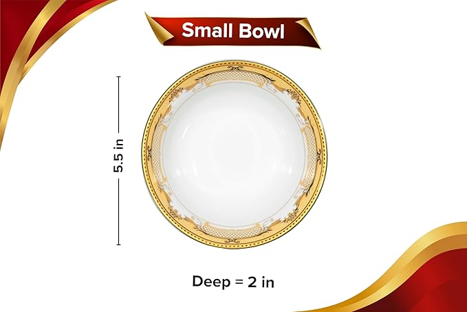 32 Piece Dinnerware Sets for 8 – Vintage Porcelain Plates, Bowls – White and Gold Rose Floral Design Dishware for Kitchen Table, Everyday Dining or Formal Use (Roses Gold)