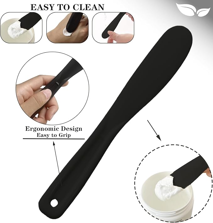 12Pcs Silicone Facial Mask Bowl DIY Face Mask Mixing Bowl for Home Salon Spa Face Skin Applicator Bowl with Stir Sticks, Black