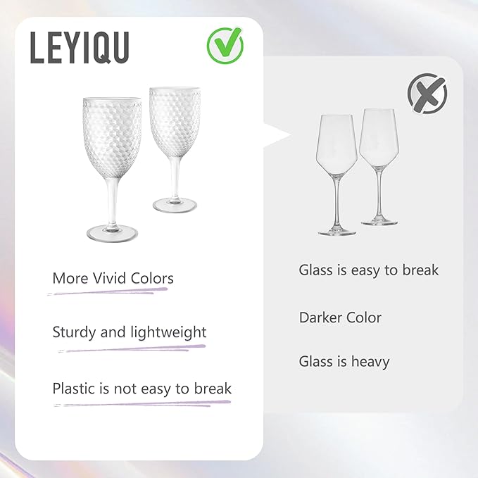 12PCS Plastic Wine Glasses 13oz,Acrylic Goblets Toasting Glassware,Unbreakable Cups Drinking Glasses for Bar Party,Wedding