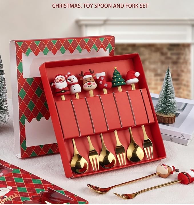 Christmas Spoon Stainless Steel 6-piece Gift Box
