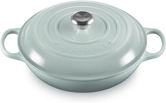 Le Creuset Enameled Cast Iron Signature Braiser, 3.5 qt., Sea Salt