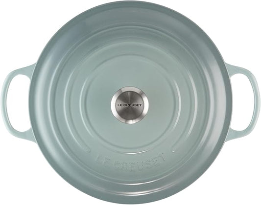 Le Creuset Enameled Cast Iron Signature Round Dutch Oven, 9 qt., Sea Salt