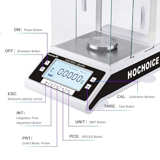 300g/0.1mgLab Scale 0.0001g| Analytical Electronic Balance Lab Precision Weighing Balance Scales Jewelry Scales Calibrated| High Accuracy Electromagnetic Force Sensor