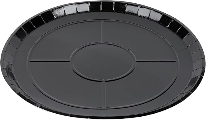 Restaurantware-Eco Pie 16 Inch Paper Pizza Trays, 50 Round Pizza Pans - Oven-Ready, Microwavable, Black Paper Pan For Medium-Sized Pizzas, For Baking, Cooking, Bread, Meat, Or Pies