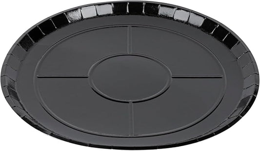 Restaurantware-Eco Pie 16 Inch Paper Pizza Trays, 50 Round Pizza Pans - Oven-Ready, Microwavable, Black Paper Pan For Medium-Sized Pizzas, For Baking, Cooking, Bread, Meat, Or Pies