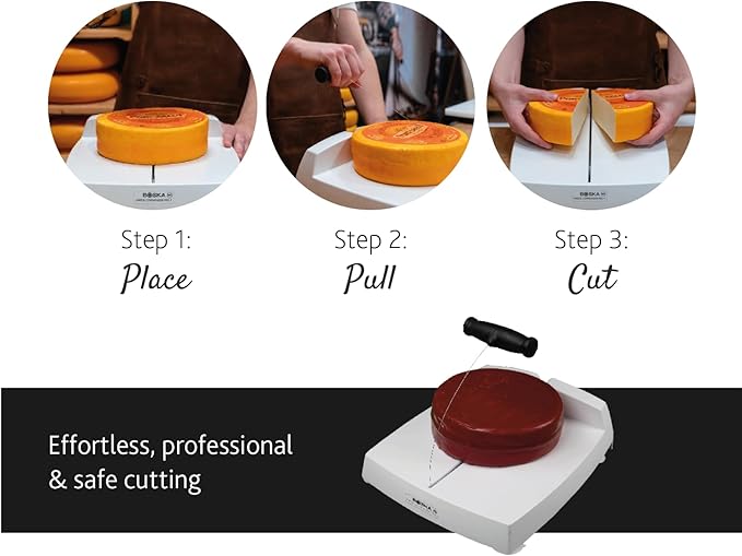BOSKA Cheese Commander Pro+ - Wire slicer - Cheese Slicer - Professional cutter - Slicer For cheese like Cheddar and Gouda - For Block Heavy Duty Wires - NSF Certified
