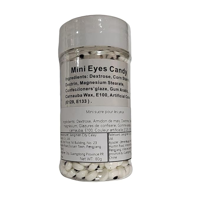 Candy Eyes for Decorating Edible Small Candy Eyes Eyeballs Halloween Sprinkles for Cake Cupcakes Toppers Cookies Baking Decoratings Christmas (7mm Eyes)