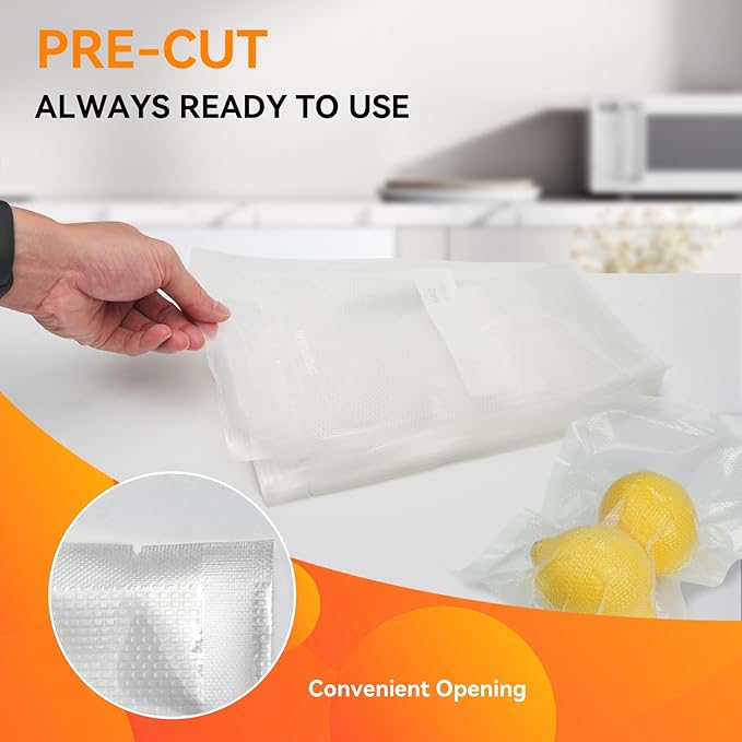 Wevac 6" x 10", 8" x 12" and 11" x 16", 150 Count, Vacuum Sealer Bags for Food Saver, Seal a Meal, Weston, Commercial Grade, BPA Free, Heavy Duty, Great for Vac Storage, Meal Prep and Sous Vide