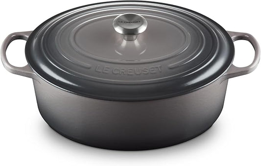 Le Creuset Enameled Cast Iron Signature Oval Dutch Oven, 8 qt., Oyster