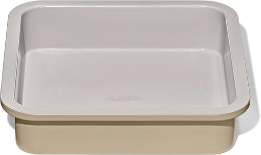 OXO Good Grips Non-Stick Pro Ceramic Coated Metal Bakeware 9” Square Cake Pan – Biscuit
