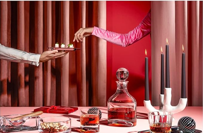 NUDE Whiskey Glasses Set of 4 – Hemingway 11.25 oz Lead-Free Crystal Old Fashioned Lowball Rocks Glasses for Whisky, Scotch, Bourbon & Tequila – Linear Pattern with Optical Effect, Dishwasher Safe