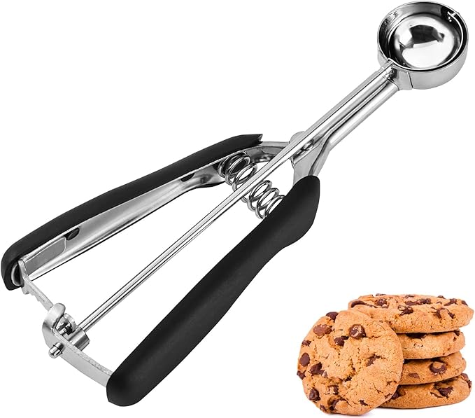 Mini Cookie Scoop #100, 2 Teaspoons/ 10 ml (1/3 oz) Cookie Dough Scoop, Cookie Scoops for Baking, Comfortable Grip, Non-Slip