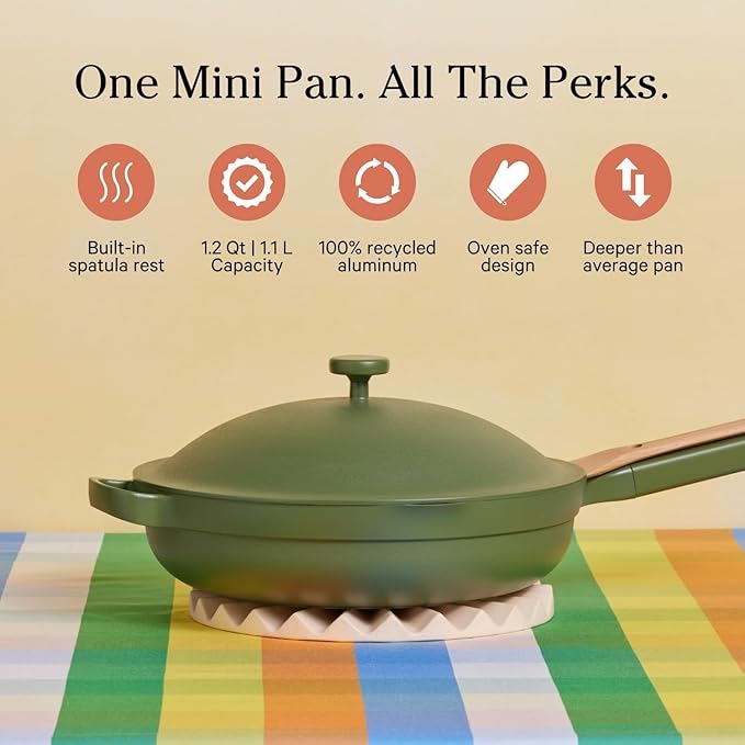 Our Place Mini Home Cook Duo - 8.5" Always Pan & Small Perfect Pot Bundle | Multi-Functional Cookware Set Replaces 18 Pieces | Sage