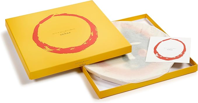 White Serving Plate with Face | Feast tableware by Ottolenghi | Serving Tray Dish Set for 1 | Stoneware Microwave Safe Plates | Dinnerware Sets for Home, Party